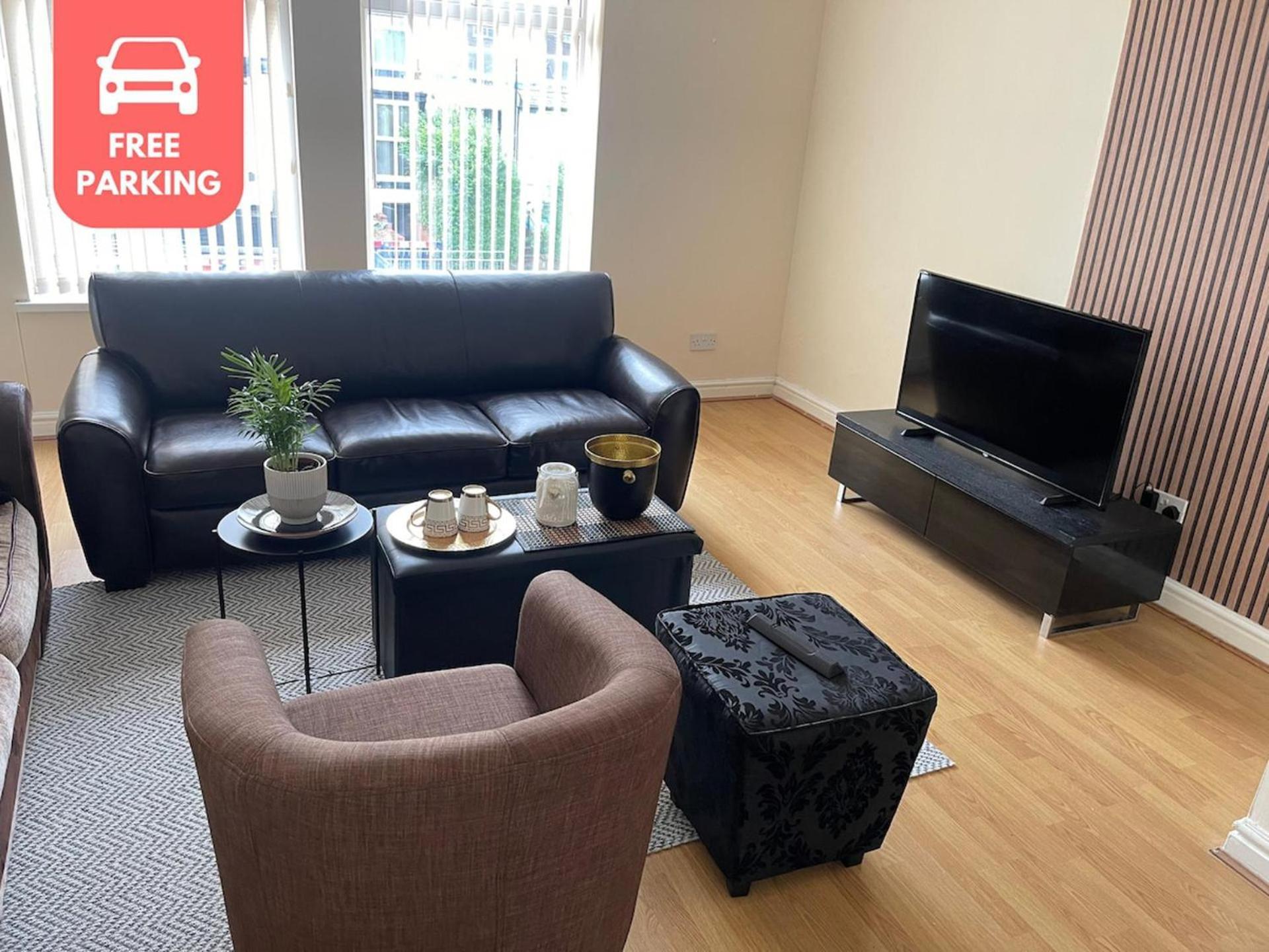 Stylish 1-Bed Apt - Sleeps 4 - Parking - Wifi Manchester Bagian luar foto